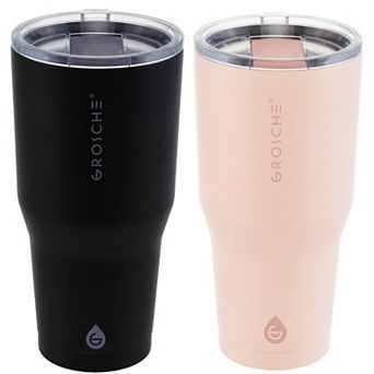 GROSCHE YUKON Stainless Steel Coffee Tumbler with Slider Lid 2 pk