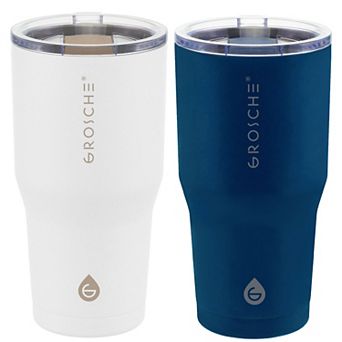 GROSCHE YUKON Stainless Steel Coffee Tumbler with Slider Lid 2 pk
