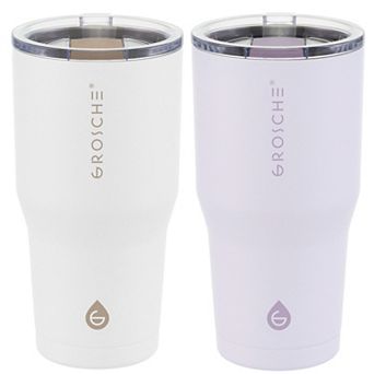 GROSCHE YUKON Stainless Steel Coffee Tumbler with Slider Lid 2 pk