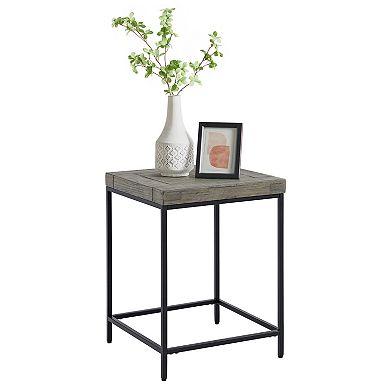 Alaterre Furniture Industrial Modern End Table - Gray