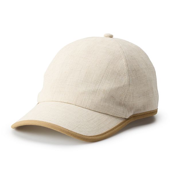 Women's Sonoma Goods For Life® Washed Linen Baseball Cap - Ivory