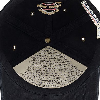 Men's Blue Marlin Brooklyn Royal Giants Adjustable Baseball Cap
