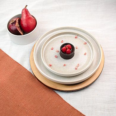Sango Anderson Reactive Cream Stoneware 12-piece Dinnerware Set