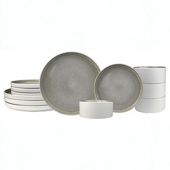 Sango Anderson Reactive Stoneware 12 pc Dinnerware Set