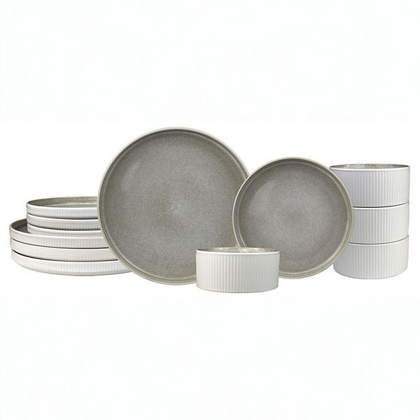 Sango Anderson Reactive Stoneware 12-piece Dinnerware Set