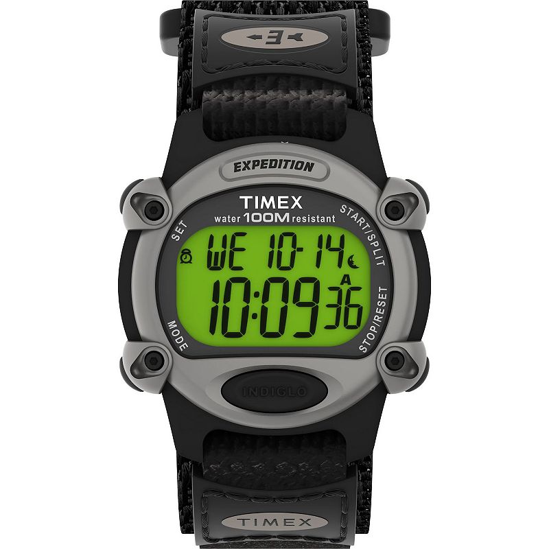 Timex® Men's Expedition Chronograph-Alarm-Timer Fast Wrap Strap Digital Watch - T48061JT, Size: Large, Black