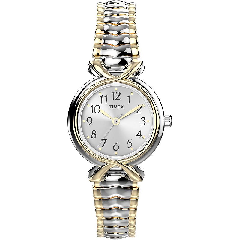 Timex® Women's Stainless Steel Expansion Band Watch - T21854JT, Size: Small, Gold Silver