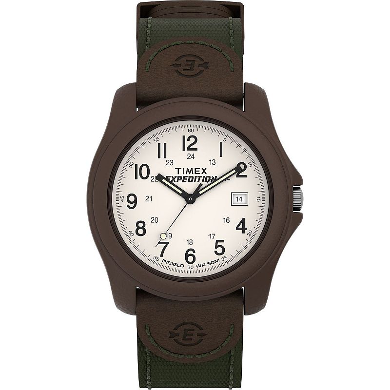 Timex® Men's Expedition Camper Fabric Strap Watch - T49101JT, Size: Large, Green