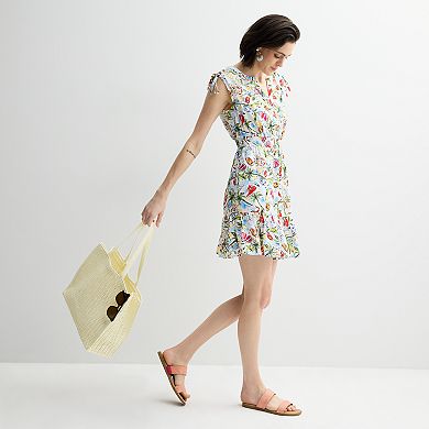 Women's Sonoma Goods For Life® Tie Shoulder Henley Dress