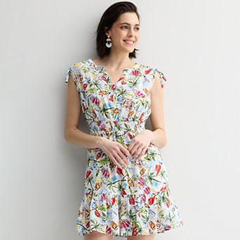 Women's Sonoma Goods For Life® Tie Shoulder Henley Dress