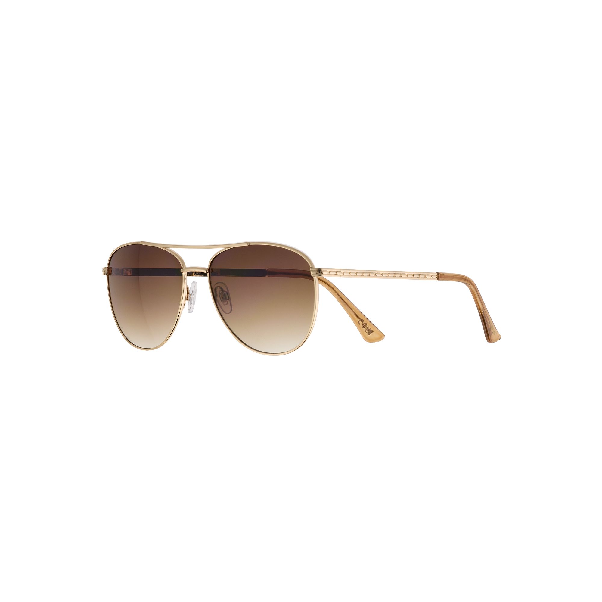 Womens LC Lauren Conrad Malbea Aviator Sunglasses, Gold