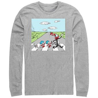 Men's Dr. Seuss The Cat In The Hat Crosswalk Long Sleeve Graphic Tee