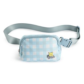 Disney's Winnie the Pooh Checkered Blue Pooh Enamel Badge Fanny Pack