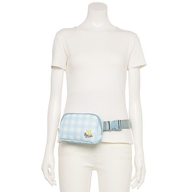 Disney's Winnie the Pooh Checkered Blue Pooh Enamel Badge Fanny Pack