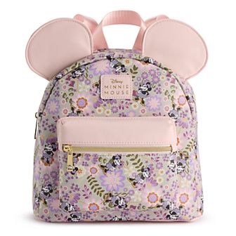 Disney's Minnie Mouse Tossed Digital Printed Floral Mini Backpack with 3D Ears
