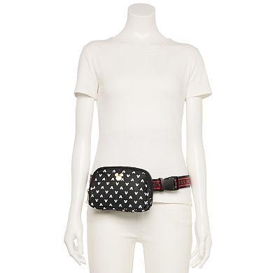 Disney's Mickey Mouse All Over Print with Metal Badge and Jacquard Strap Fanny Pack
