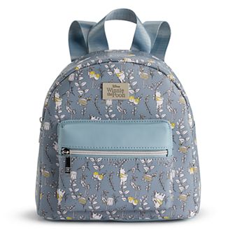 Winnie The Pooh Sketchy Floral All Over Print with Metal Badge Mini Backpack