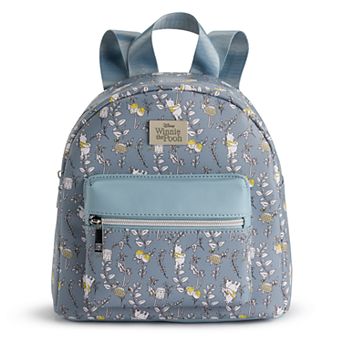 Winnie The Pooh Sketchy Floral All Over Print with Metal Badge Mini Backpack