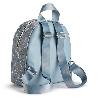 Winnie The Pooh Sketchy Floral All Over Print with Metal Badge Mini Backpack