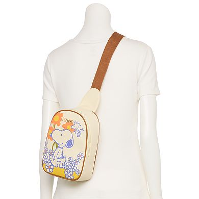 Peanuts Snoopy Floral Digital Print Crossbody Bag
