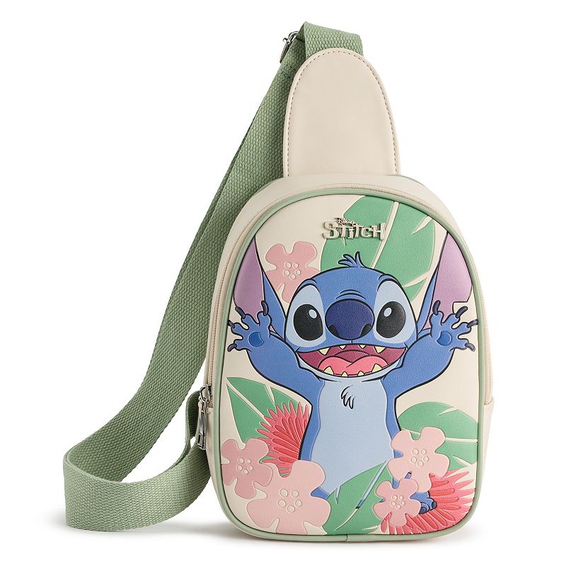Disney's Lilo & Stitch Floral Spring Digital Print Sling Crossbody Bag, Multi