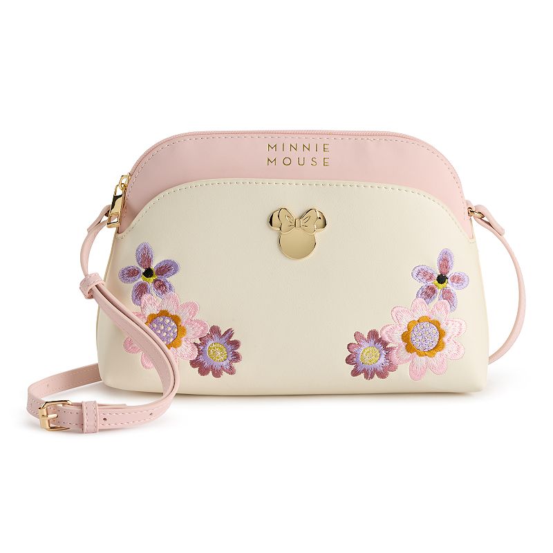 Disney's Minnie Mouse Floral Embroidered Crossbody Bag, Multi