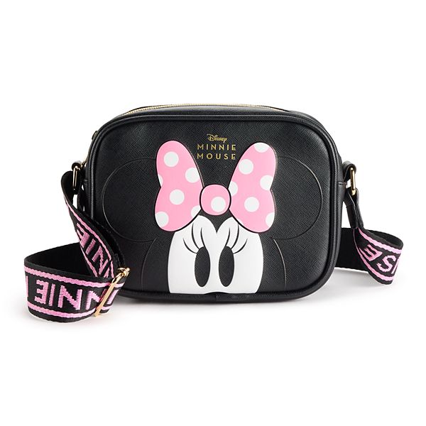 Disney's Minnie Mouse Applique Crossbody Bag - Black