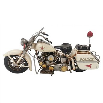 Vintage Police Motorcycle Metal Model