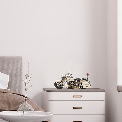 Vintage Police Motorcycle Metal Model