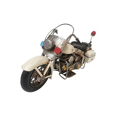 Vintage Police Motorcycle Metal Model