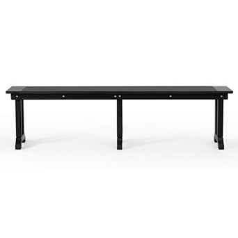 65" Outdoor Patio Trestle Dining Bench