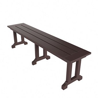 Westintrends 65" Outdoor/patio Trestle Dining Bench