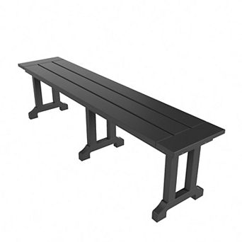 Westintrends 65" Outdoor/patio Trestle Dining Bench