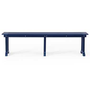 65" Outdoor Patio Trestle Dining Bench