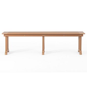 65" Outdoor Patio Trestle Dining Bench