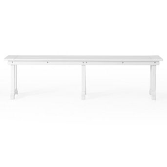 65" Outdoor Patio Trestle Dining Bench