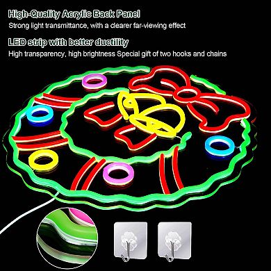 Christmas Wreath LED Neon Sign