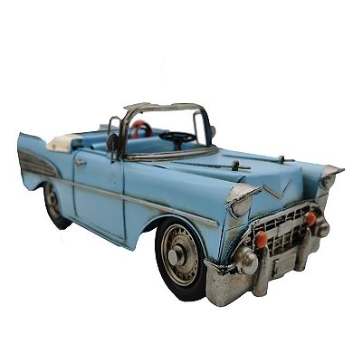Blue Classic Convertible Car Metal Model