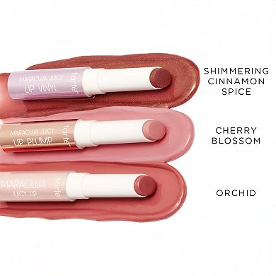 mini maracuja juicy lip plump gloss & balm triple threat trio