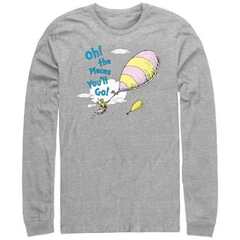 Men's Dr. Seuss Oh The Places You'll Go Long Sleeve Graphic Tee