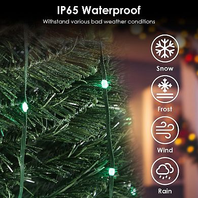 4.9FT 166-LED Collapsible Christmas Tree Lights Multi-Color, Remote & App Control, Waterproof