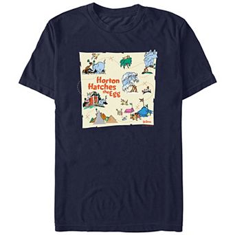 Men's Dr. Seuss Horton Hatches The Egg Map Graphic Tee