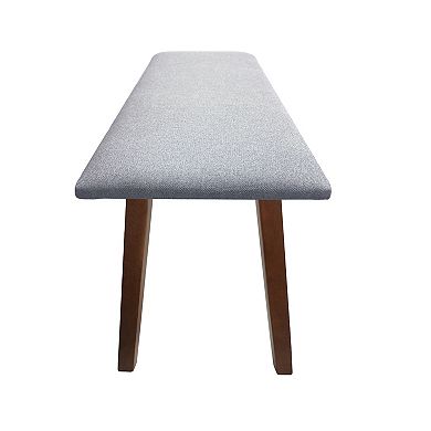 Westintrends 42" Solid Wood Upholstered Bench