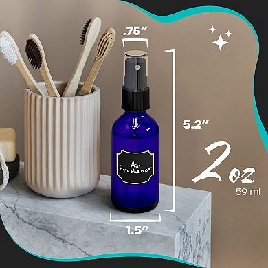 Nevlers 2 oz. Leakproof Blue Glass Spray Bottles (Pack of 24)