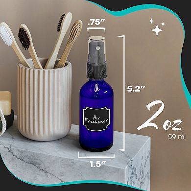 Nevlers 2 oz. Leakproof Blue Glass Spray Bottles (Pack of 48)