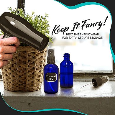 Nevlers 2 oz. Leakproof Blue Glass Spray Bottles (Pack of 48)