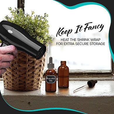 Nevlers 2 Oz Leakproof Amber Glass Dropper Bottles (Pack of 48)