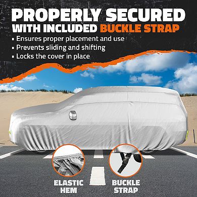 Mockins 190”x75”x72” Silver 150D Oxford Polyester SUV Car Cover