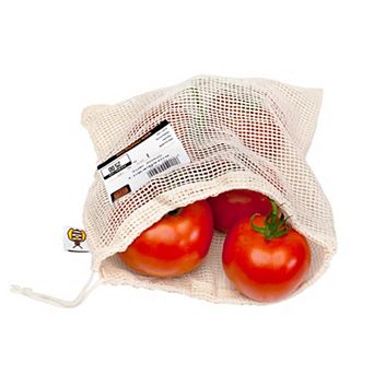 Five Mesh Produce Bags, Five Differently Sized Cotton Produce Bags