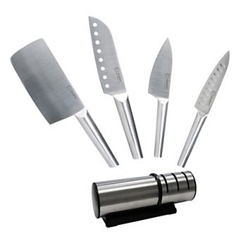 BergHOFF Straight 5 pc 18/10 Stainless Steel Specialty Knife Set with 3-in-1 Sharpener